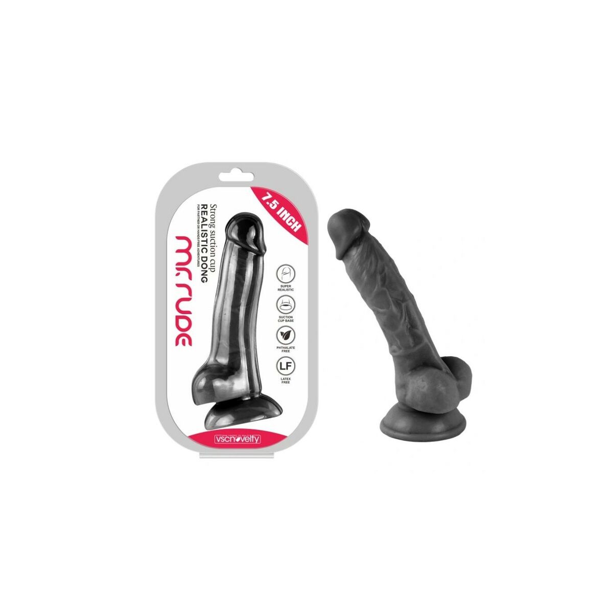 Realistinis vibratorius VSCNOVELTY Juoda 19 cm